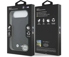 Dėklas BMW M Quilted Logo MagSafe Apple iPhone 17 Air juodos spalvos