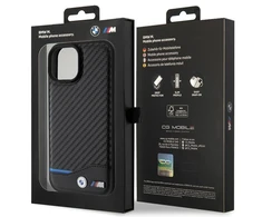 Apple iPhone 15 Plus BMW odinis dėklas Carbon (BMHCP15M22NBCK) juodos spalvos
