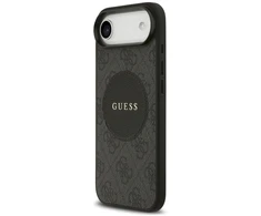 Dėklas GUESS 4G Circle Classic Logo MagSafe skirtas iPhone 17 Air juodos spalvos
