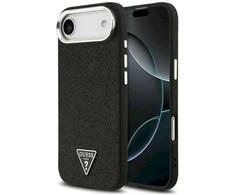 „Guess“ blizgantis trikampio formos logotipo „MagSafe“ dėklas, skirtas „iPhone 17 Air“ – Juodas