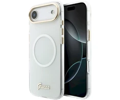 „Guess IML Gradient Script“ metalinis „MagSafe“ dėklas, skirtas „iPhone Air“ – Baltas