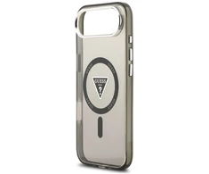 GUESS dėklas, skirtas IPHONE 17 Air, suderinamas su MagSafe GUHMP17MHGTMLCGK (IML gradientas su trikampio logotipu), juodas