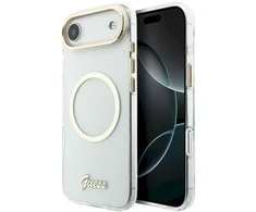 „Guess IML Script Metal MagSafe“ dėklas, skirtas „iPhone Air“ – skaidrus