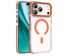 Dėklas Telforceone Etteri Icy Mag case for iPhone 17 Pro / 18 Pro oranžinis