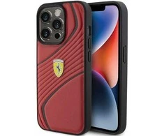 Ferrari FEHCP15LPTWR Apple iPhone 15 Pro 6.1″ red kietas dėklas Twist Metal Logo