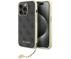 Dėklas Guess GUHCP15LGF4GGR iPhone 15 Pro 6.1" pilka/pilkas hardcase 4G Charms Collection