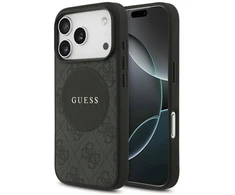Dėklas Guess 4G Circle Classic Logo MagSafe iPhone 17 Pro juodos spalvos
