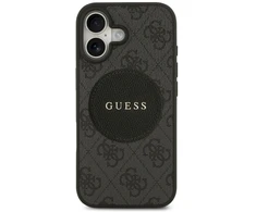 „Guess 4G Circle Classic Logo MagSafe“ dėklas, skirtas iPhone 17 - juodas