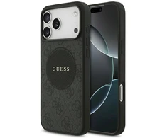 Dėklas Guess 4G Circle Classic Logo MagSafe skirtas Apple iPhone 17 Pro Max juodos spalvos
