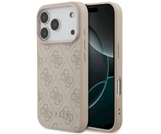 Guess 4G Classic dėklas, skirtas iPhone 18 Pro / iPhone 17 Pro, rožinis