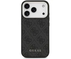 Guess 4G MagSafe dėklas skirtas Apple iPhone 17 Pro juodos spalvos
