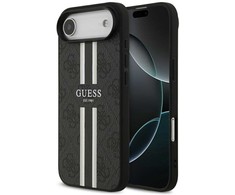 Guess 4G Printed Stripes MagSafe - dėklas skirtas Apple iPhone Air juodas
