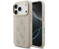 Dėklas Guess 4G Stripe MagSafe Apple iPhone 17 Pro rožinės spalvos