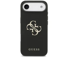 Guess Grained Big 4G & Classic Logo dėklas, skirtas iPhone Air, juodos spalvos