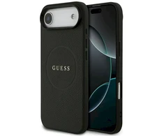 Guess Grained Ring MagSafe - dėklas skirtas Apple iPhone Air juodas
