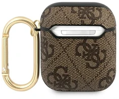 Dėklas Guess GUA24GSMW AirPods cover 4G Script Metal Collection / ruda
