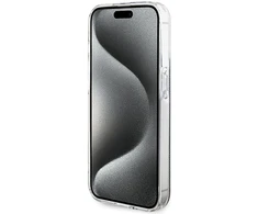 Dėklas GUESS GUHCP15LH4SGK IPHONE 15 PRO 6.1 "Juodas/Juodas HARDCASE IML 4G GOLD STRIPE