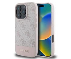Guess 4G Bottom Stripe Apple iPhone 16 Pro Max – dėklas telefonui rožinės spalvos