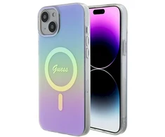 Dėklas Guess GUHMP15SHITSU Hardcase IML Iridescent MagSafe for iPhone 15 / 14 / 13 6.1" / violetinė