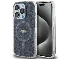 Dėklas GUESS GUHMP15XHGCUSTGK IPHONE 15 PRO MAX 6.7 "Juodas/Juodas HARDCASE IML GCUBE MAGSAFE