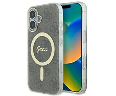Guess GUHMP16MH4STW Apple iPhone 16 Plus 6.7″ rudos spalvos kietas dėklas IML 4G MagSafe