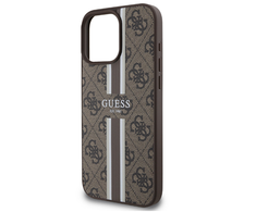 Guess 4G Printed Stripes MagSafe Apple iPhone 16 Pro Max - dėklas telefonui rudos spalvos
