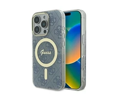 Guess GUHMP16XH4STB Apple iPhone 16 Pro Max 6.9″ mėlynas kietas dėklas IML 4G MagSafe