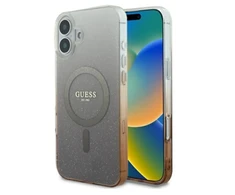 Guess IML Glitter Gradient MagSafe Case Apple iPhone 16 Plus – dėklas telefonui rudos spalvos