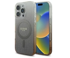 Guess IML Glitter Gradient MagSafe Apple iPhone 16 Pro Case – dėklas telefonui rudos spalvos