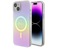 „Guess“ GUHMP15MHITSP „iPhone 15 Plus 6.7“ rausvas/rožinis kietas dėklas IML Iridescent MagSafe