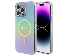 Dėklas GUESS GUHMP15XHITSQ IPHONE 15 PRO MAX TURQUOISE / TURQUOISE HARDCASE IML IRIDESCENT MAGSAFE