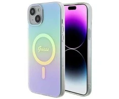 Dėklas GUESS GUHMP15MHITSQ IPHONE 15 PLUS / 14 PLUS 6,7 colių TURKIS / TURKIS KIETAS IML IRIDESCENT MAGSAFE
