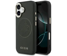 „Guess“ perforuotas 4G „MagSafe“ dėklas, skirtas „iPhone 17“ - juodas