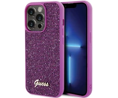 Dėklas GUESS GUHCP15SPMSDGSF IPHONE 15/14/13 6.1 "FUKSJA / FUSCHIA HARDCASE DISCO METAL SCRIPT