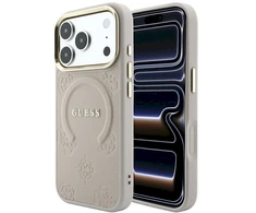 Dėklas Guess Saffiano Peony &amp; Ring MagSafe Case, skirtas iPhone 17 Pro Max / 18 Pro Max - Rožinė