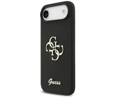 „Guess“ silikoninis „Big 4G Script“ dėklas, skirtas „iPhone Air“ - juodas
