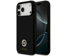 „Guess“ silikoninis „Logo Strass 4G MagSafe“ dėklas, skirtas „iPhone 17 Pro Max“ - Juodas