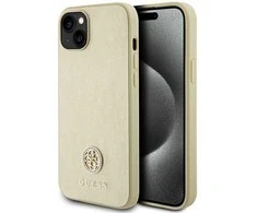 Guess dėklas, skirtas iPhone 15 Plus 6.7GUHCP15MPS4DGPD auksinis kietas dėklas , skirtas Strass Metal Logo