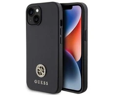 Dėklas GUESS GUHCP15MPS4DGPK IPHONE 15 PLUS / 14 PLUS 6.7 "Juodas / Juodas HARDCASE STRASS METAL LOGO