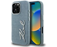 Dėklas Karl Lagerfeld FW Jeans Signature Logo iPhone 16 Pro Case - Mėlyna
