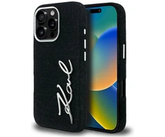 Dėklas Karl Lagerfeld FW Jeans Signature Logo iPhone 16 Pro Case - Juodas