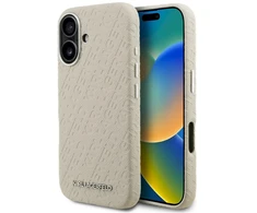 Dėklas Karl Lagerfeld FW Stamped Karl MagSafe iPhone 16 Case - rusvai gelsvas