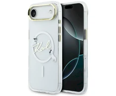 Karl Lagerfeld IML Choupettes Karl Script Logo MagSafe iPhone Air dėklas – skaidrus