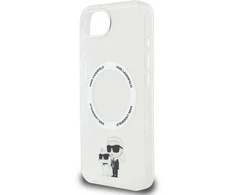 Karl Lagerfeld IML Karl and Choupette MagSafe dėklas skirtas Apple iPhone 16e skaidrus
