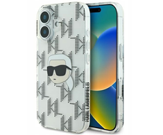 Karl Lagerfeld IML Karl Head Electroplated - dėklas skirtas Apple iPhone 16 transparent