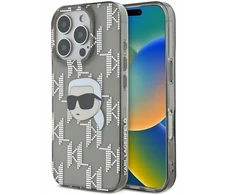 Karl Lagerfeld IML Karl Head Electroplated Apple iPhone 16 - dėklas telefonui juodos spalvos