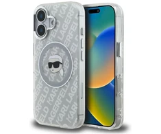 „Karl Lagerfeld IML Karl Head Logo MagSafe“ dėklas, skirtas „iPhone 16“ – pilkas