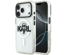 Karl Lagerfeld IML Karl Sketch Logo MagSafe dėklas Apple iPhone 17 Pro skaidrus
