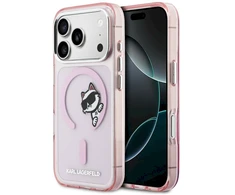 Dėklas Karl Lagerfeld IML Peekaboo MagSafe Case for iPhone 17 Pro - Rožinė