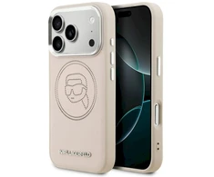 Dėklas Karl Lagerfeld K Head Point Logo MagSafe Case for iPhone 17 Pro Max - Rožinė